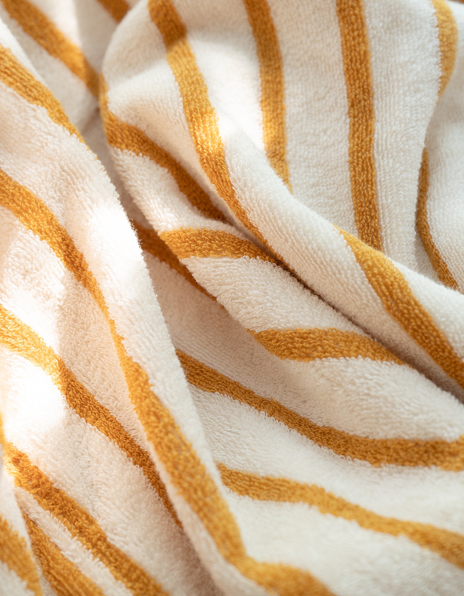 Badecape Kind - Kleine Gelbe Streifen