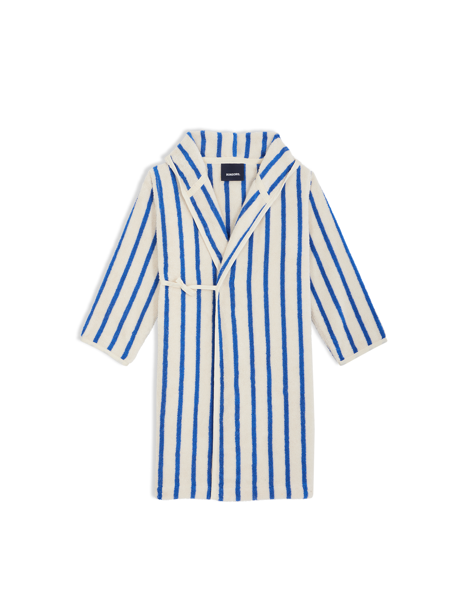 Bademantel Kind - Kleine Blaue Streifen