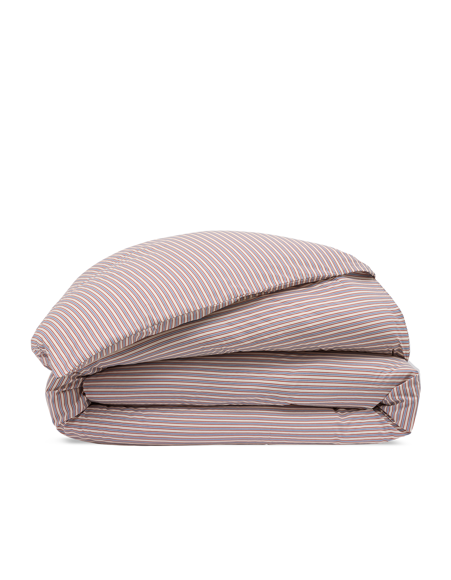 Copripiumino in Cotone percalle a 120 fili - Righe Blu Retro