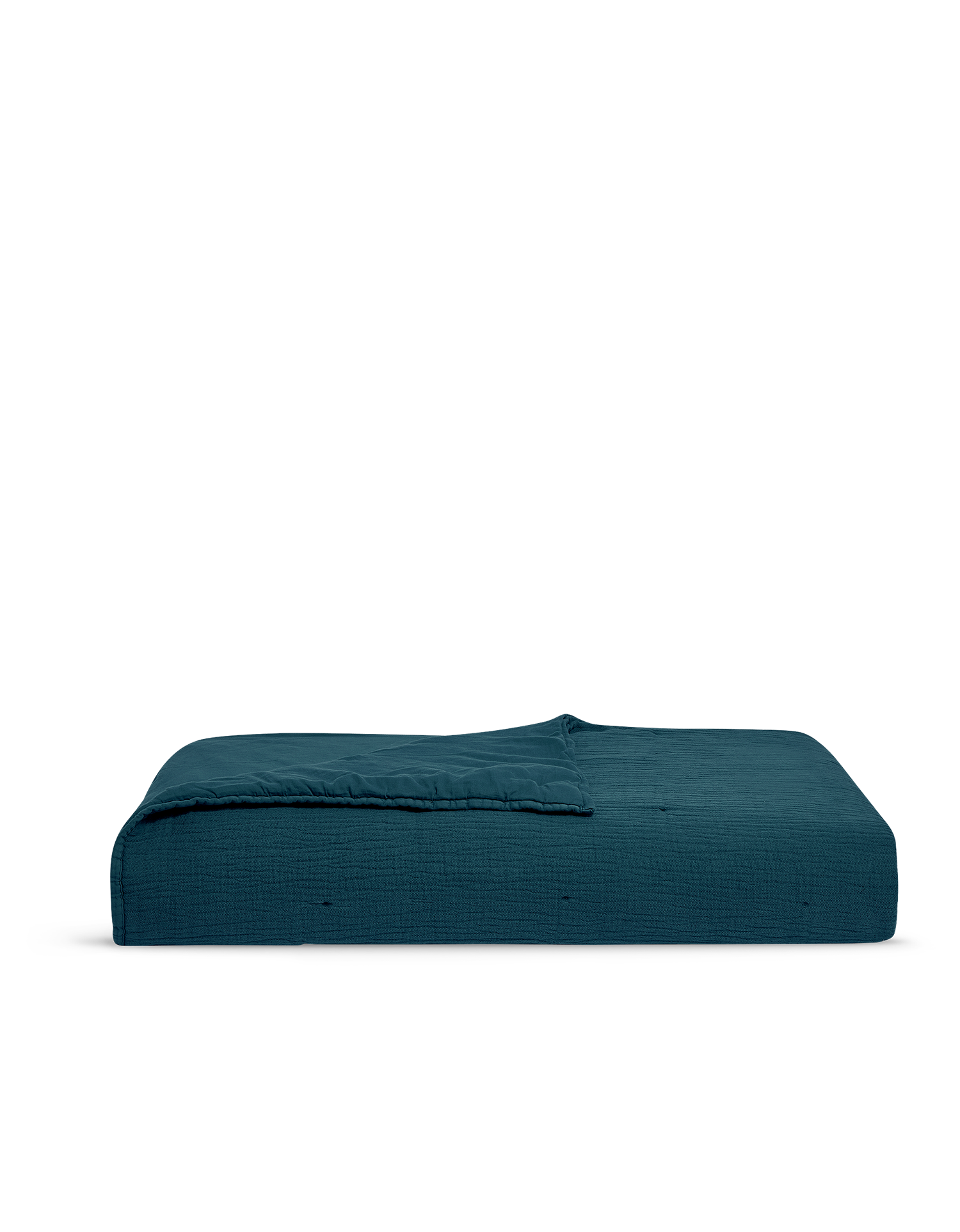 De gewassen satijnen Quilt - Zeeblauw
