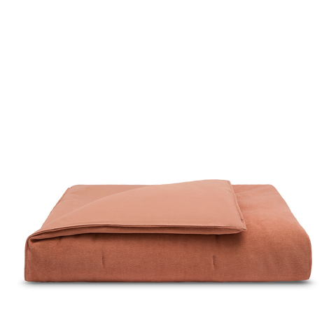 Boutis Copriletto in Velluto - Terracotta