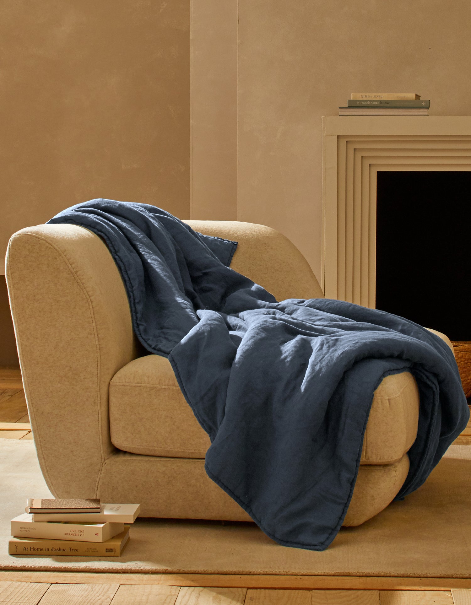 Soft French linen plaid - Blue