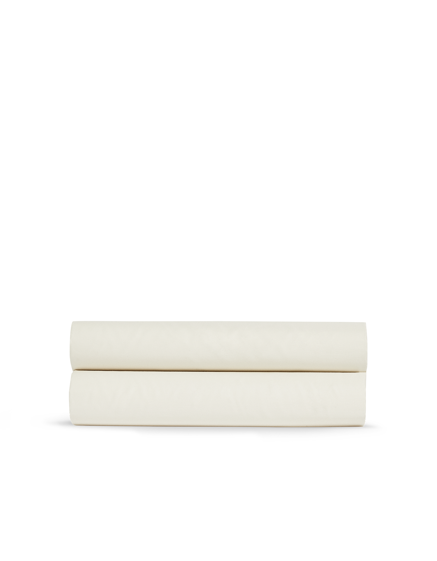Drap plat Satin de coton 200 fils - Crème