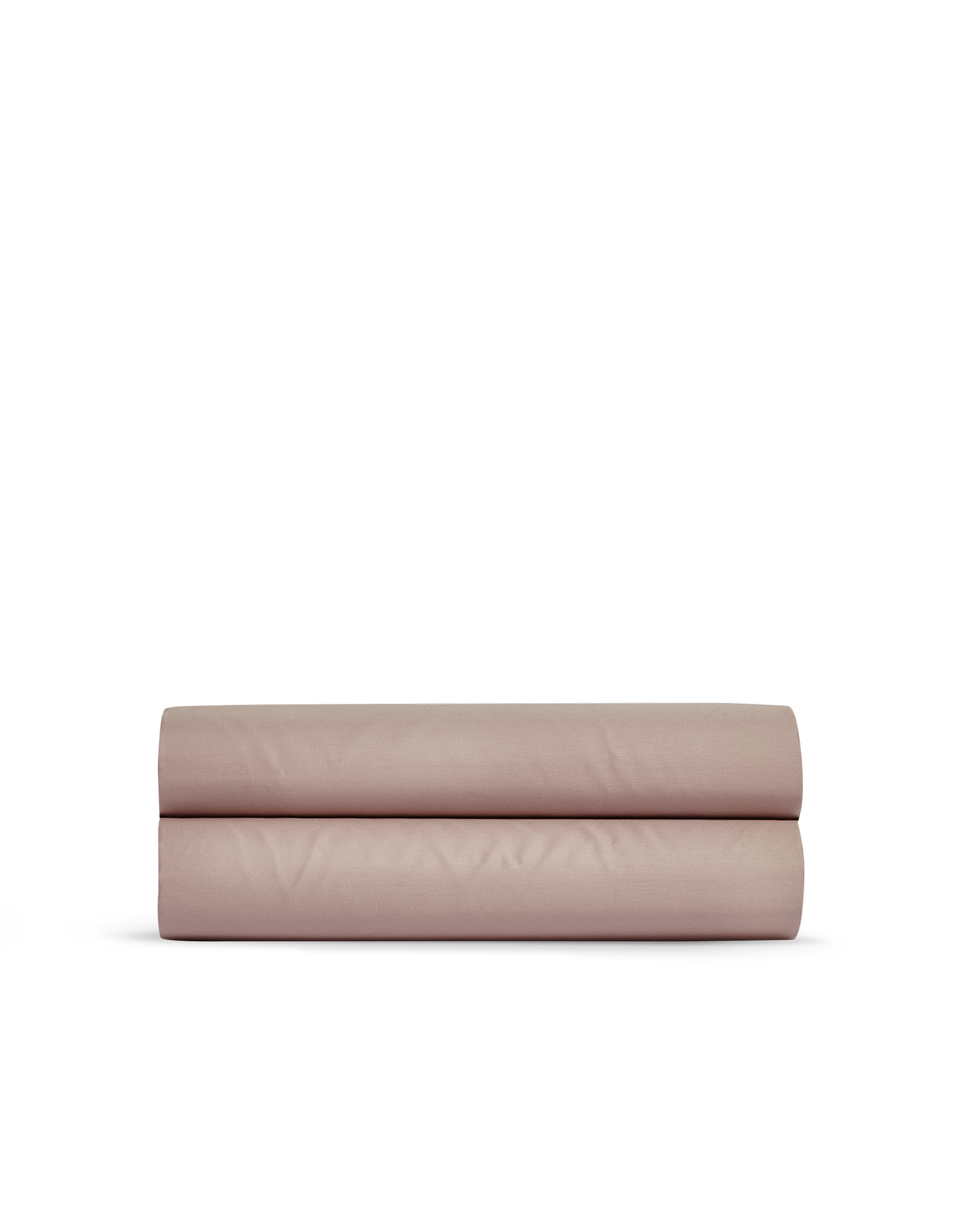 Drap plat Satin de coton 200 fils - Rose Blush
