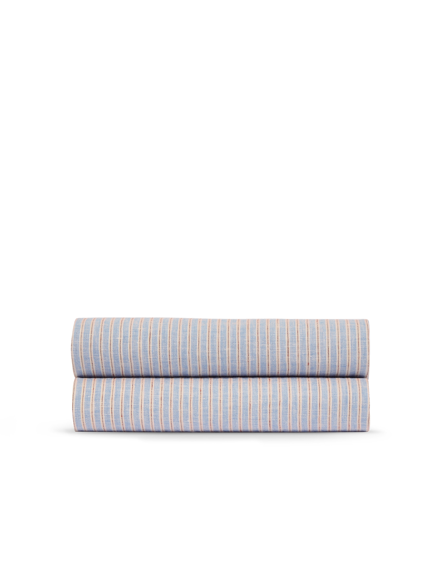 Drap plat Lin lavé français - Rayé Vintage