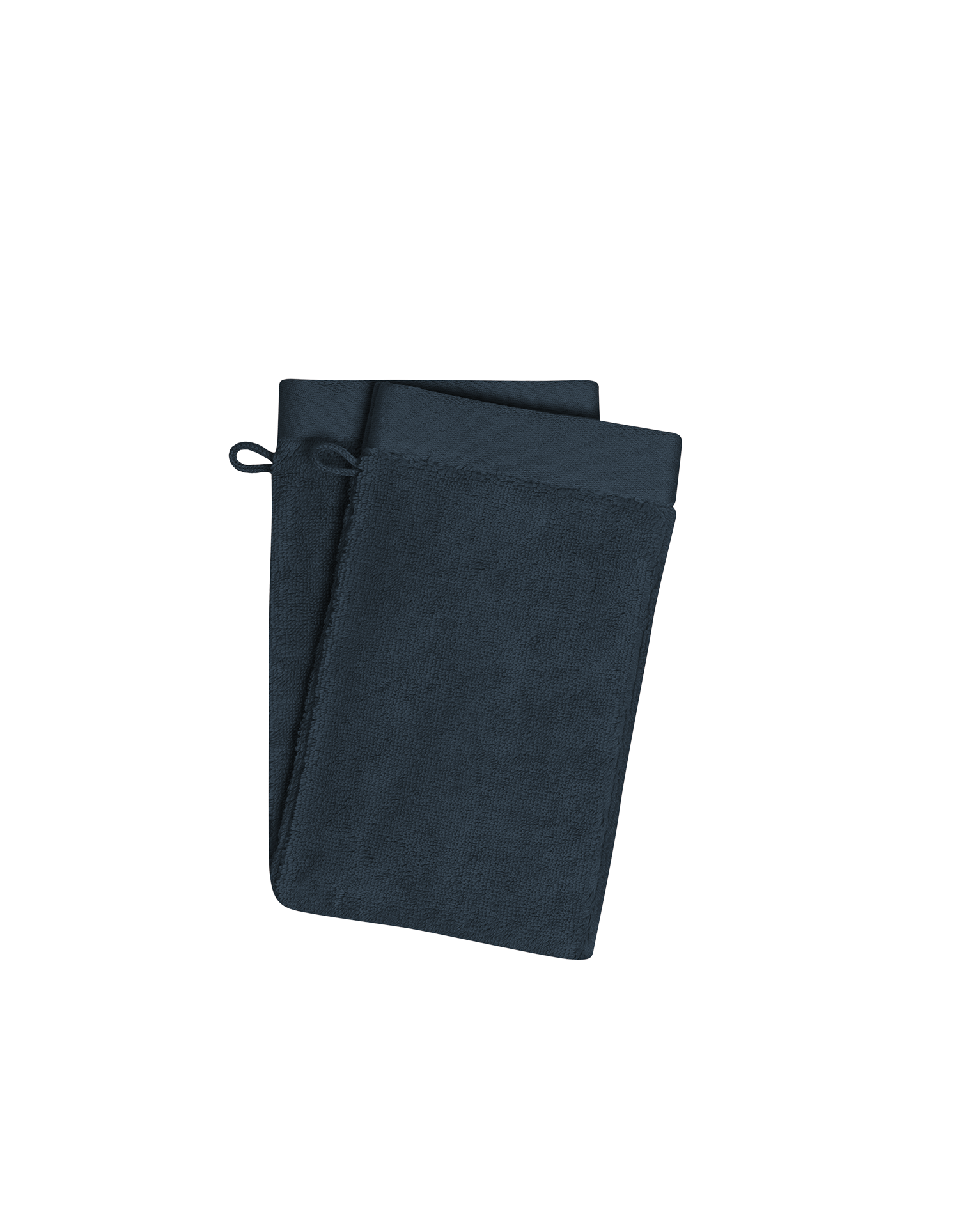 Gants de toilette x2 - Bleu Encre
