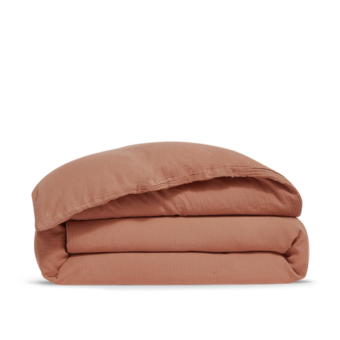 Housse de couette Gaze de coton double épaisseur - Biscuit