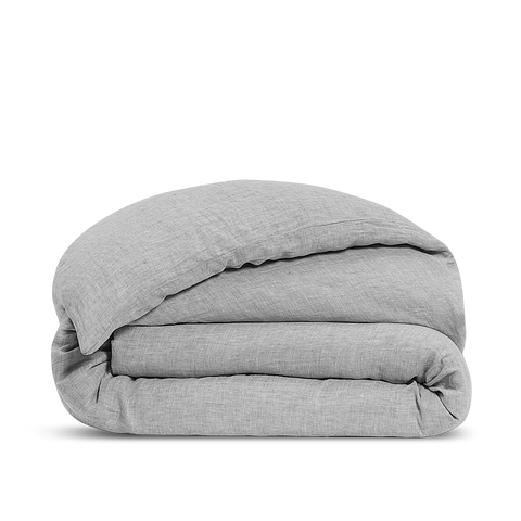 Housse de couette Lin lavé français - Gris Chambray