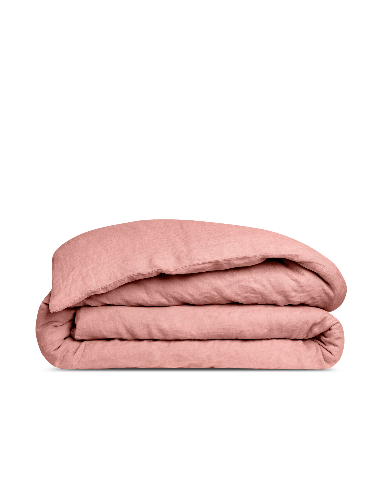 Copripiumino in Lino francese lavato - Rosa Antico