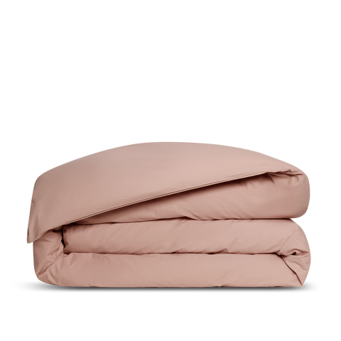 Copripiumino in Cotone percalle a 120 fili - Rosa Antico