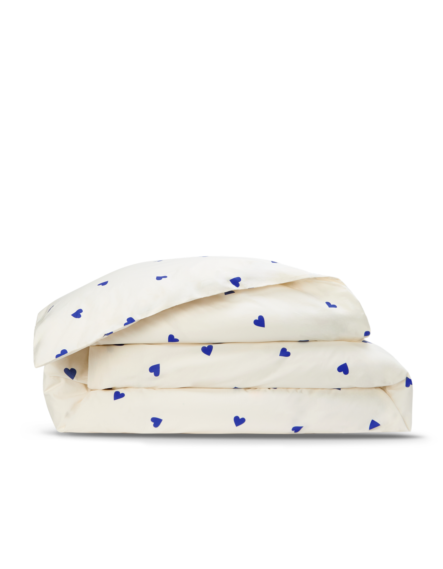 Dekbedovertrek Gewassen Perkal Baby & Kind - Blauwe hartjes
