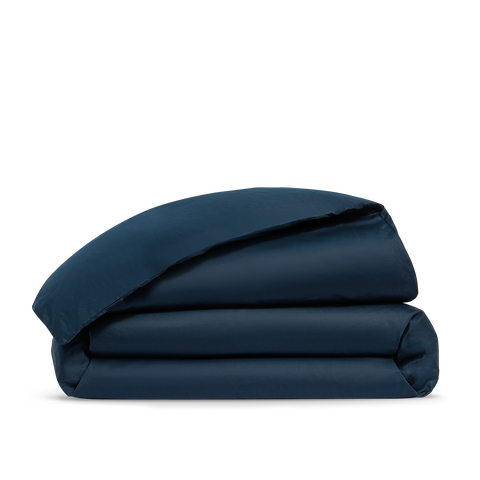 Housse de couette Satin de coton 200 fils - Bleu Velours