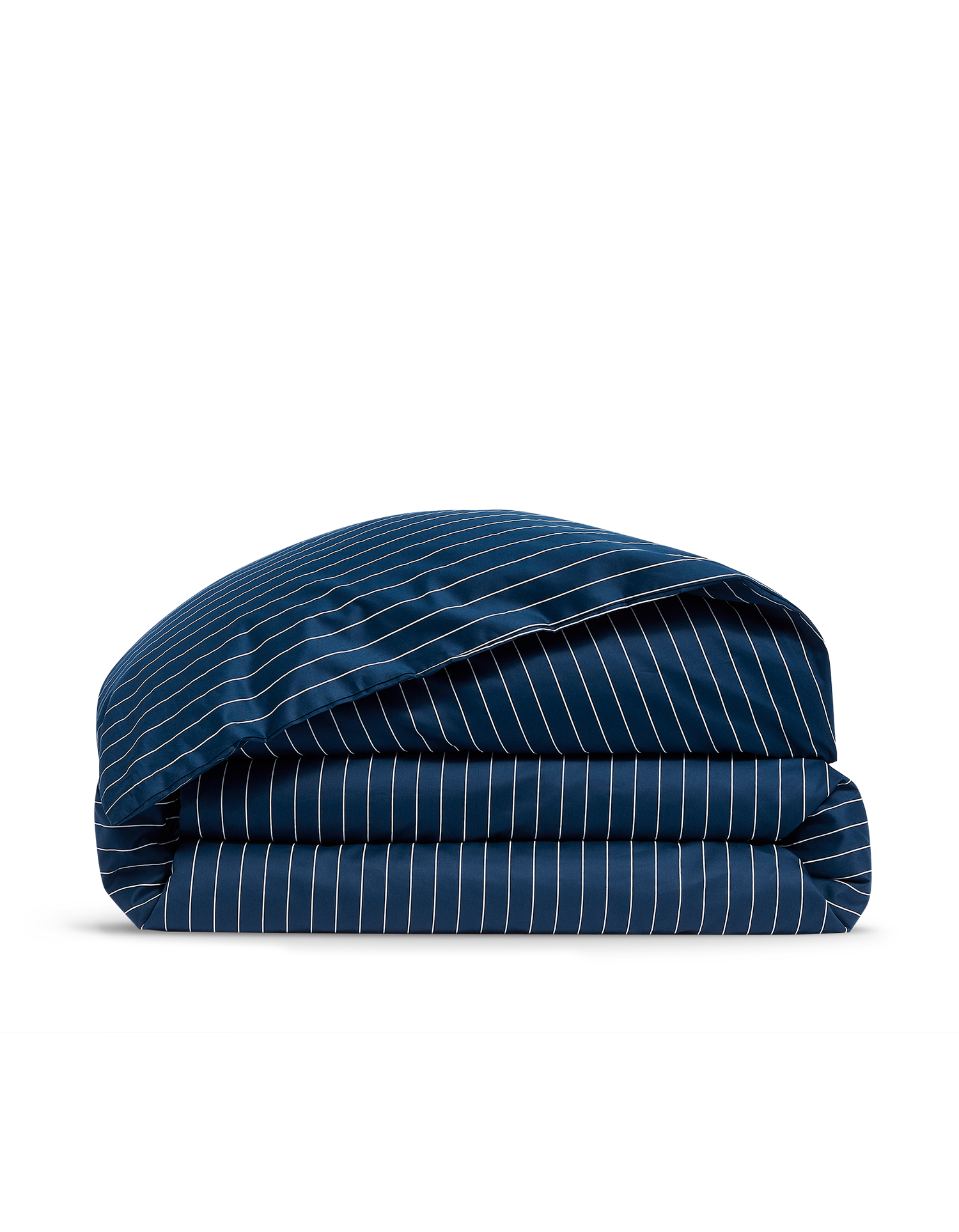 Copripiumino in Raso di Cotone a 200 fili - Righe Blu Marino