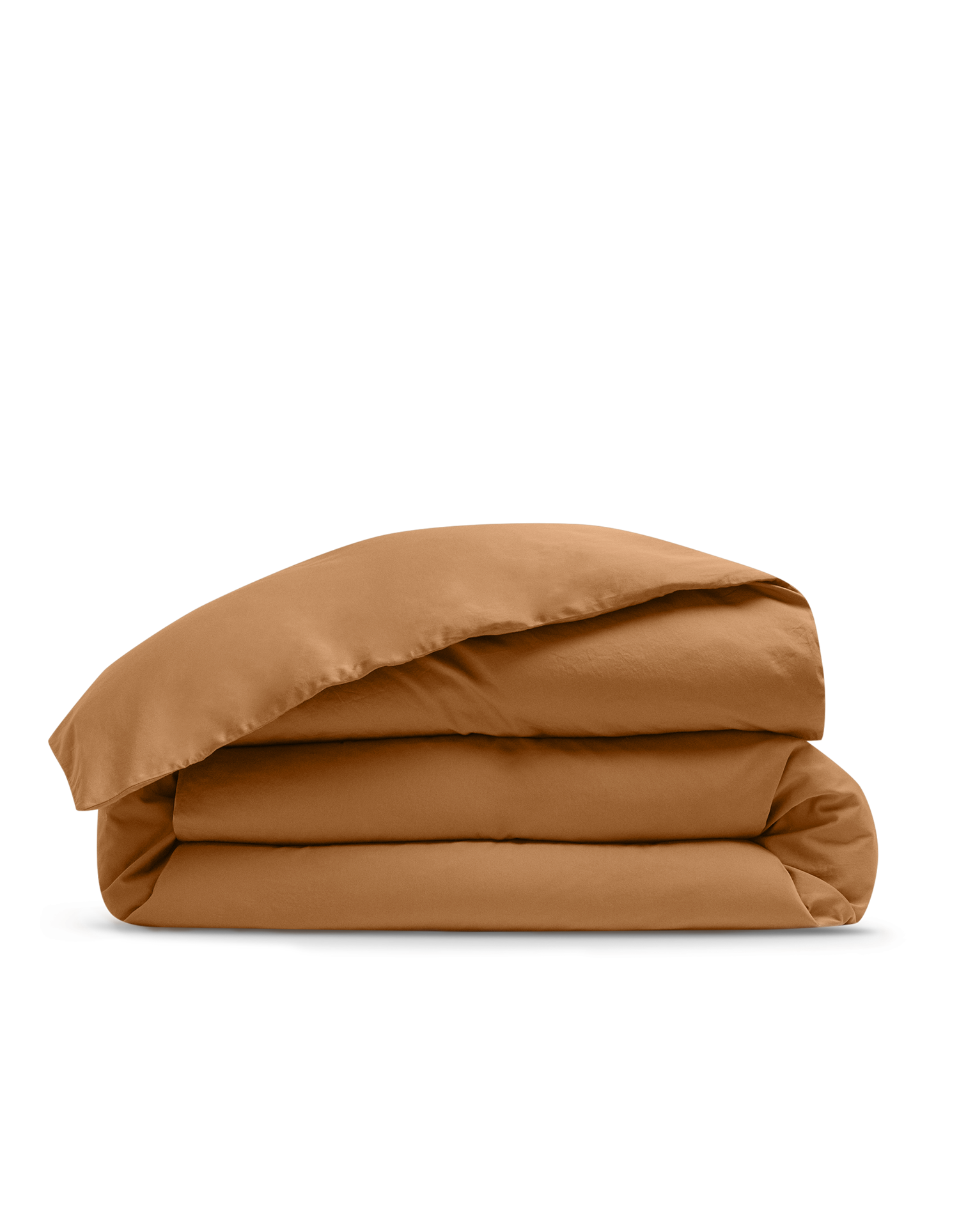 Housse de couette Percale de coton 120 fils - Tabac