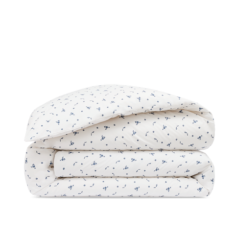 Housse de couette Percale de coton Enfant - Fleur Bleue