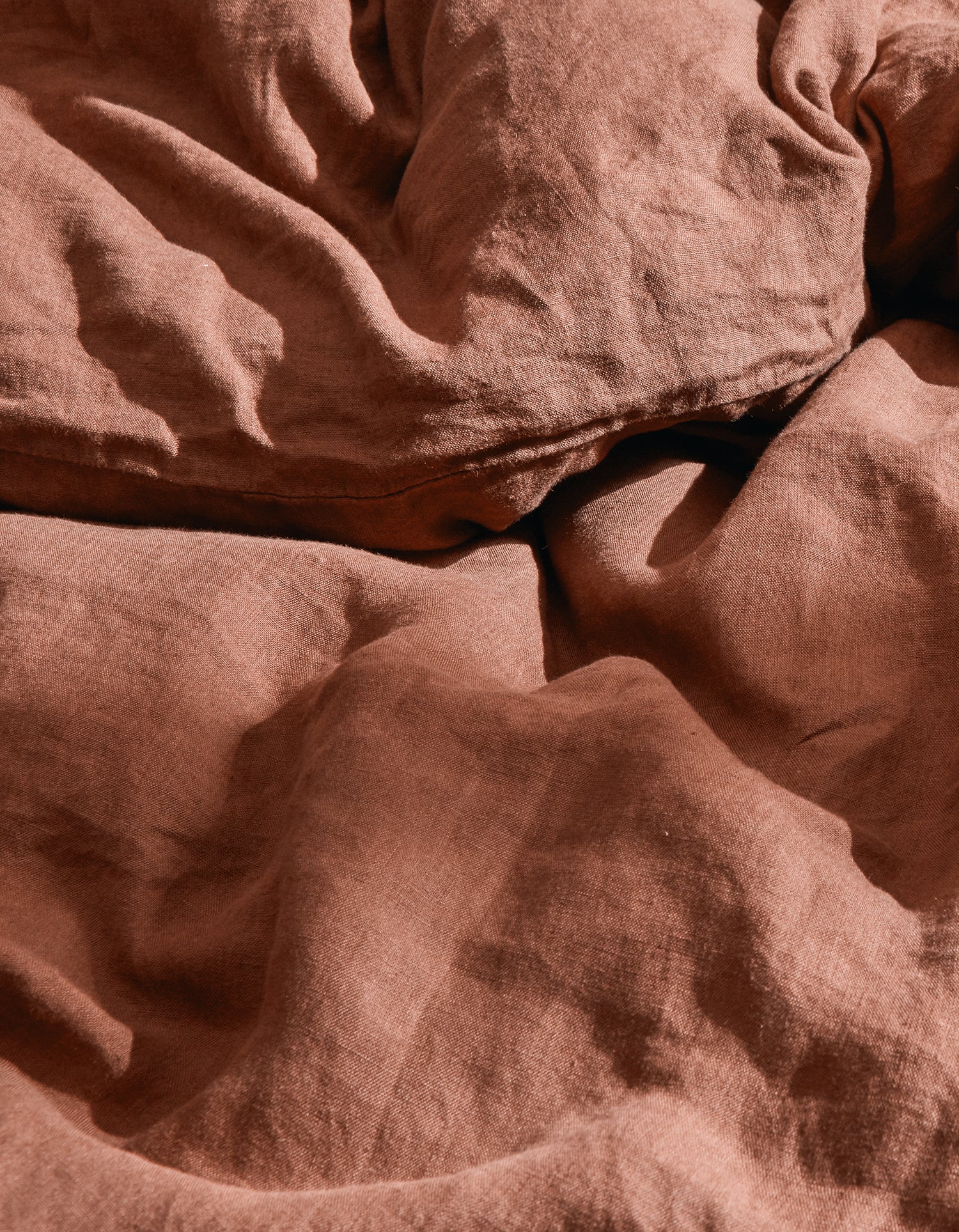 Copripiumino in Lino francese lavato - Terracotta