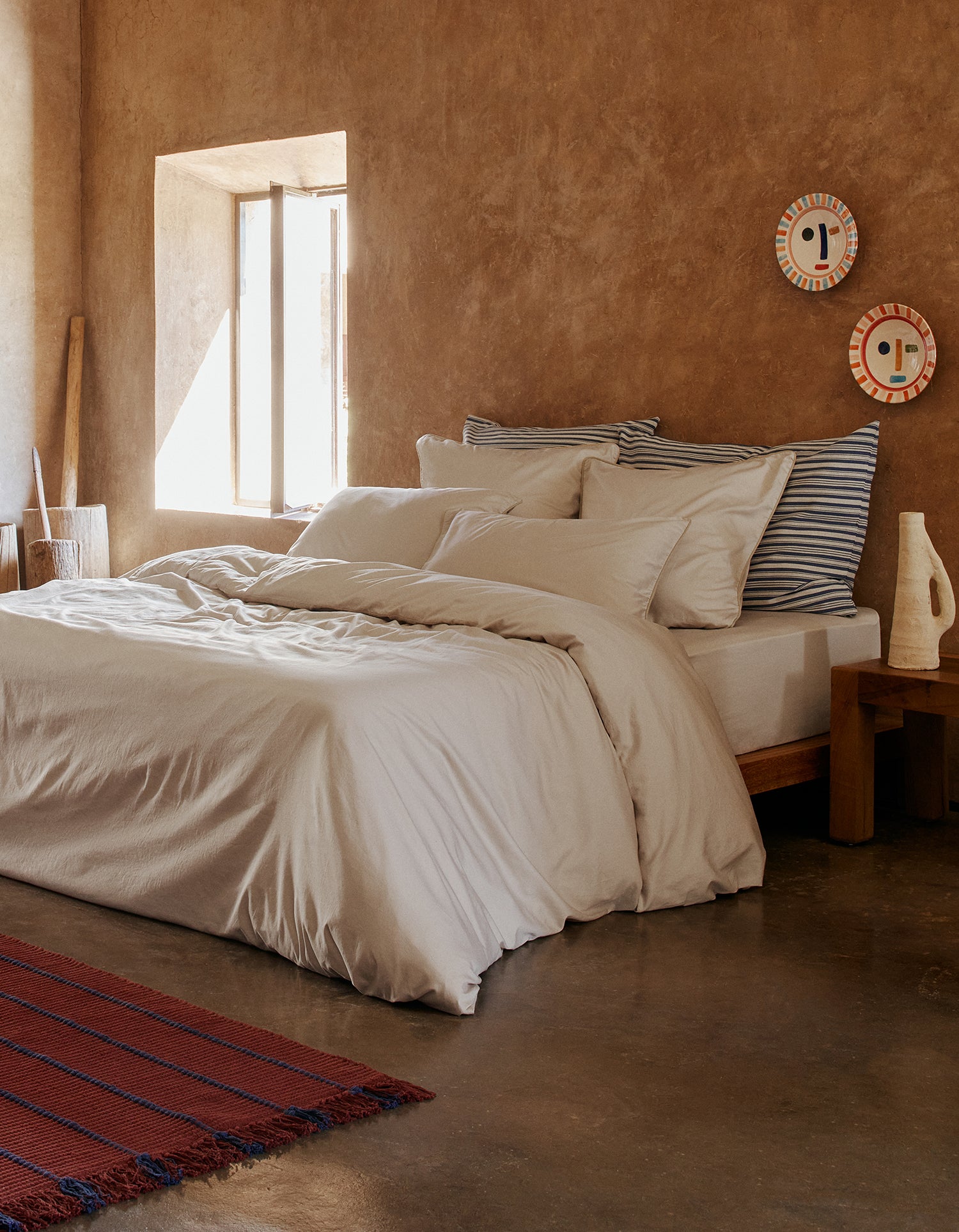 Housse de couette Satin lavé - Dune