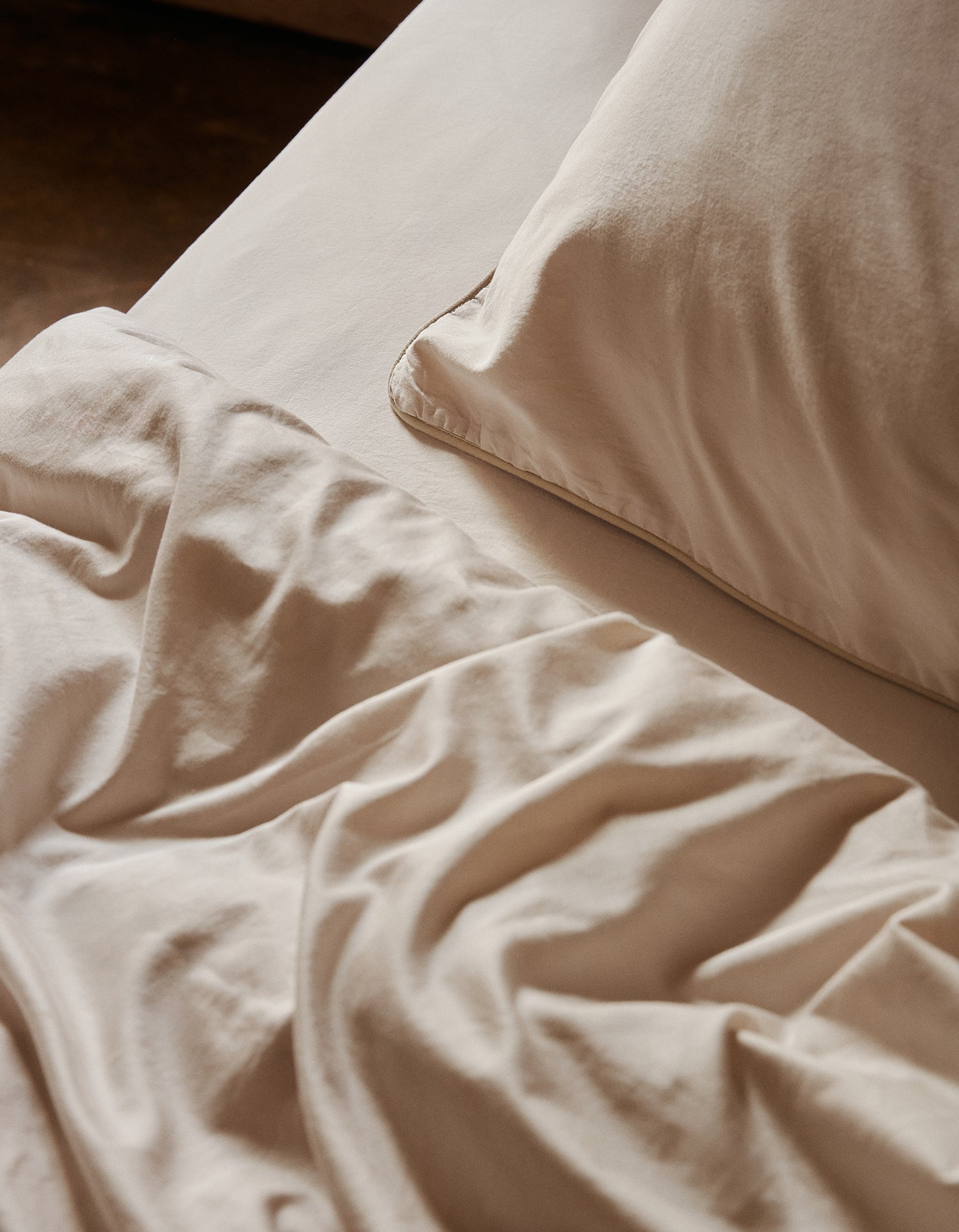 Housse de couette Satin lavé - Dune