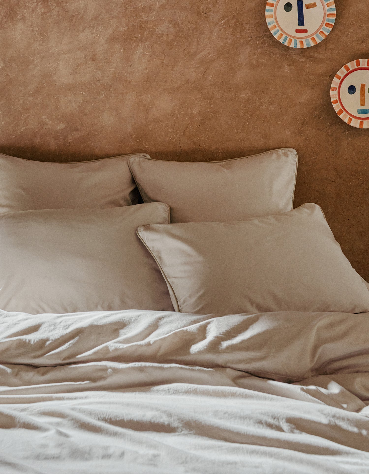 Housse de couette Satin lavé - Dune