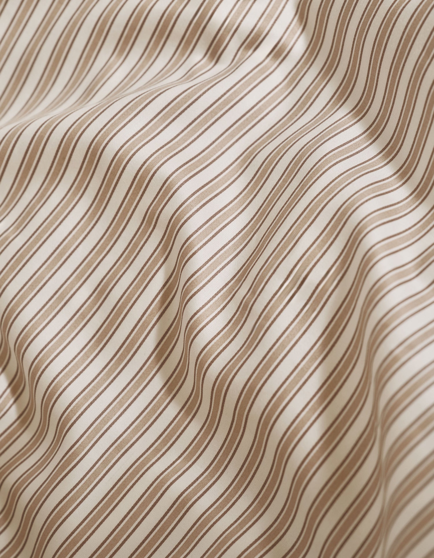 Copripiumino in Raso di Cotone a 200 fili - Righe Beige Retro