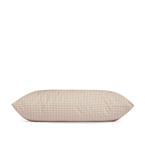 Perkal Kissenbezug Kind - Beigefarbener Gingham