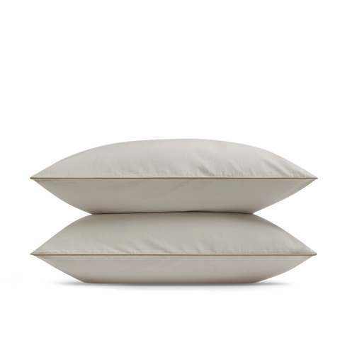 Taies d'oreiller x2 Satin lavé - Dune