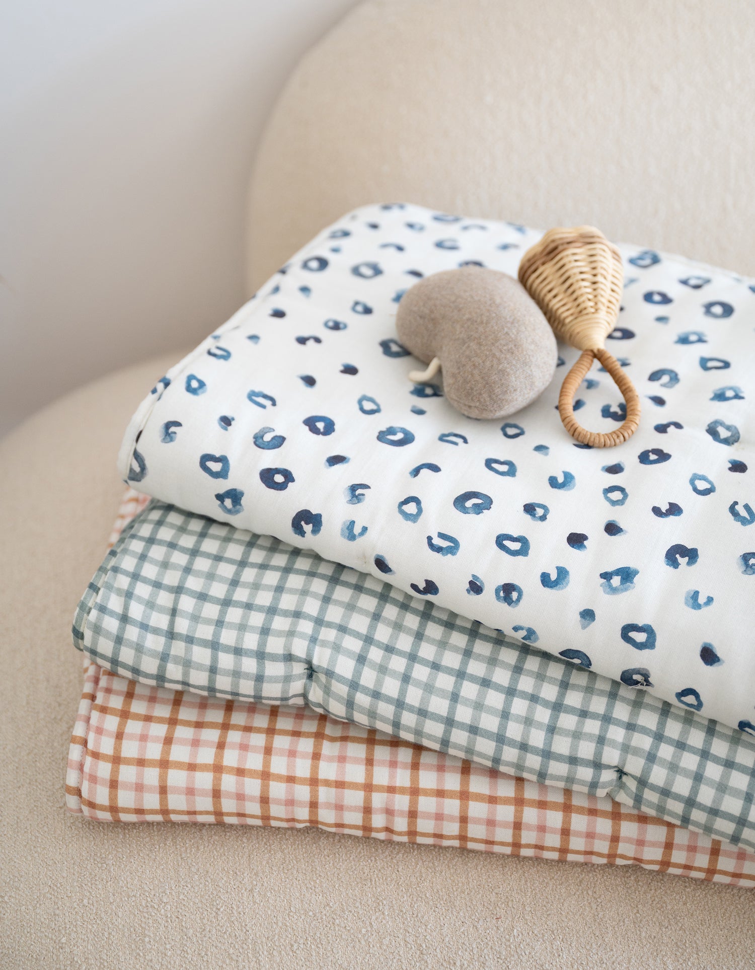 Gesteppte Baby-Decke - Herzchen