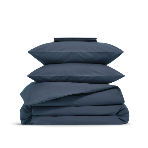 Complete set Percale katoen 120 draden - Inkt Blauw