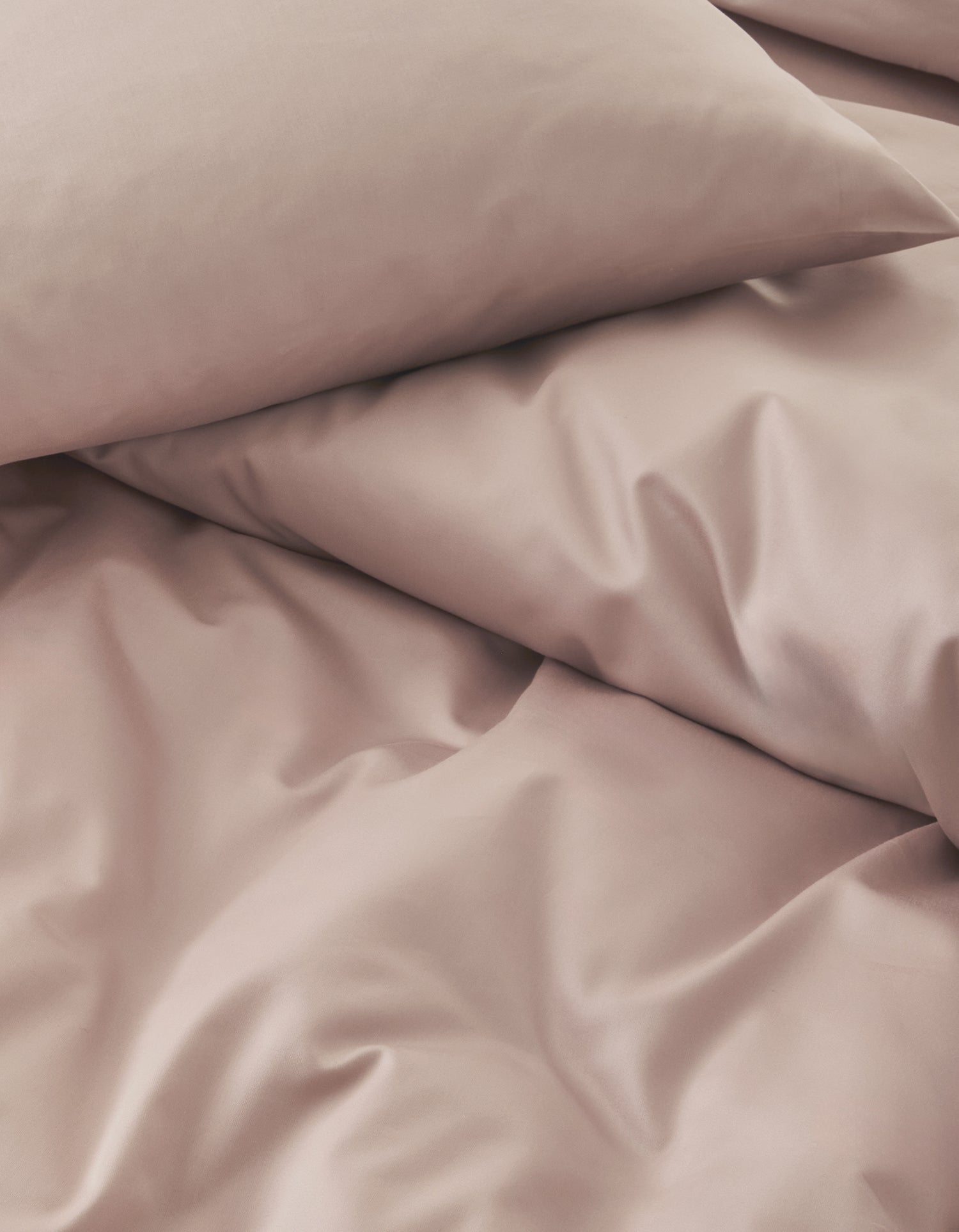 Drap plat Satin de coton 200 fils - Rose Blush