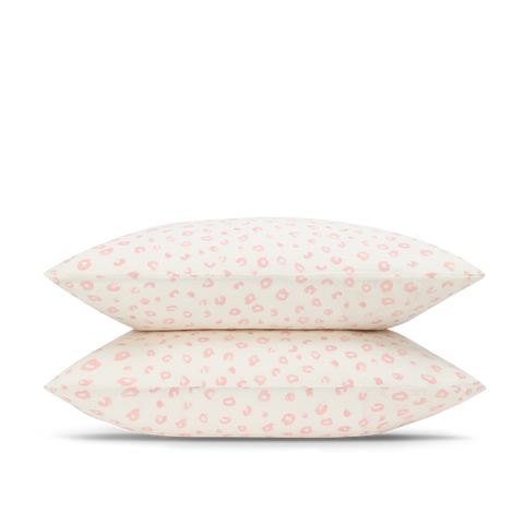 Taies d'oreiller x2 Gaze de coton double épaisseur - Pink Léo