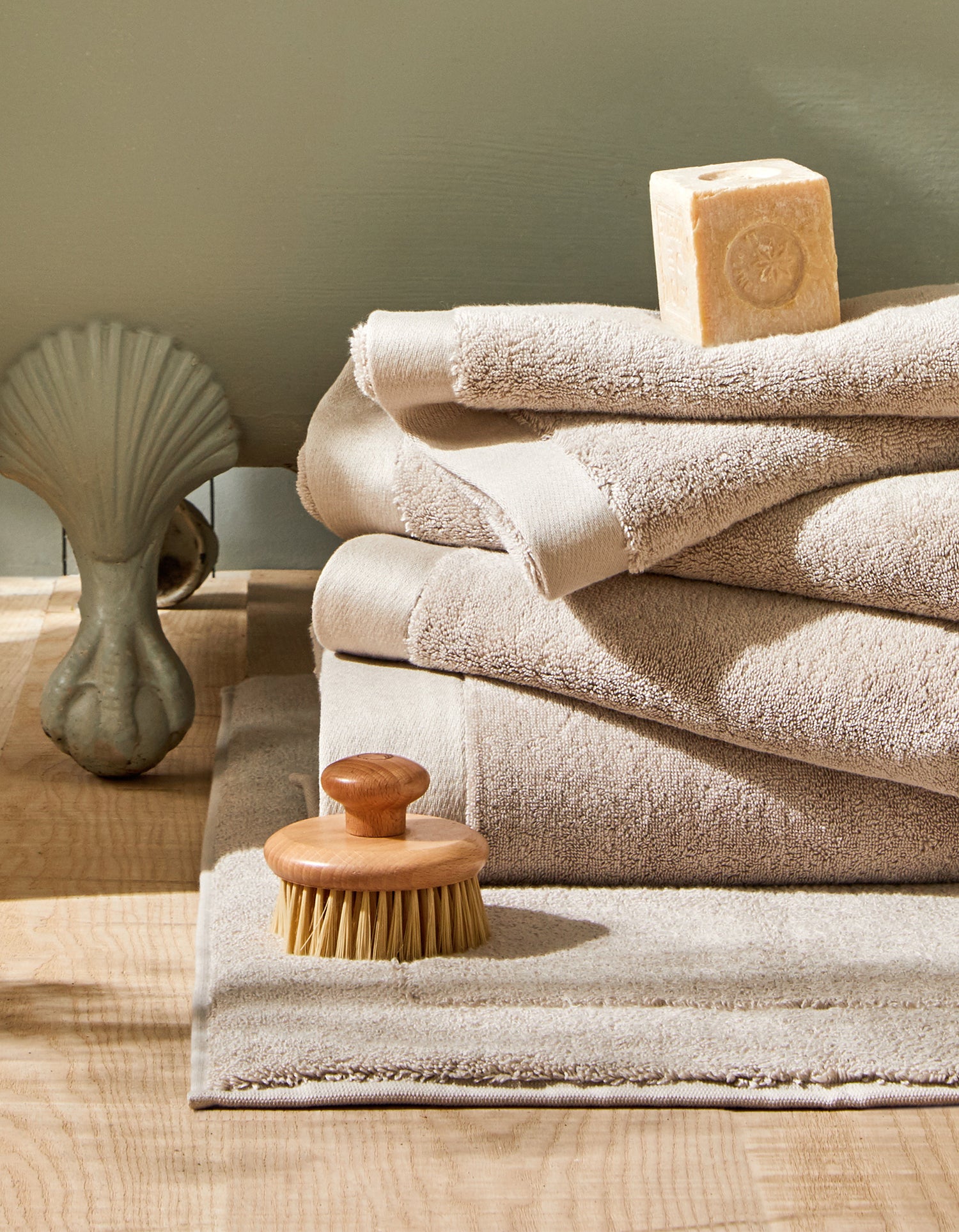 Serviette de bain moelleuse - Beige