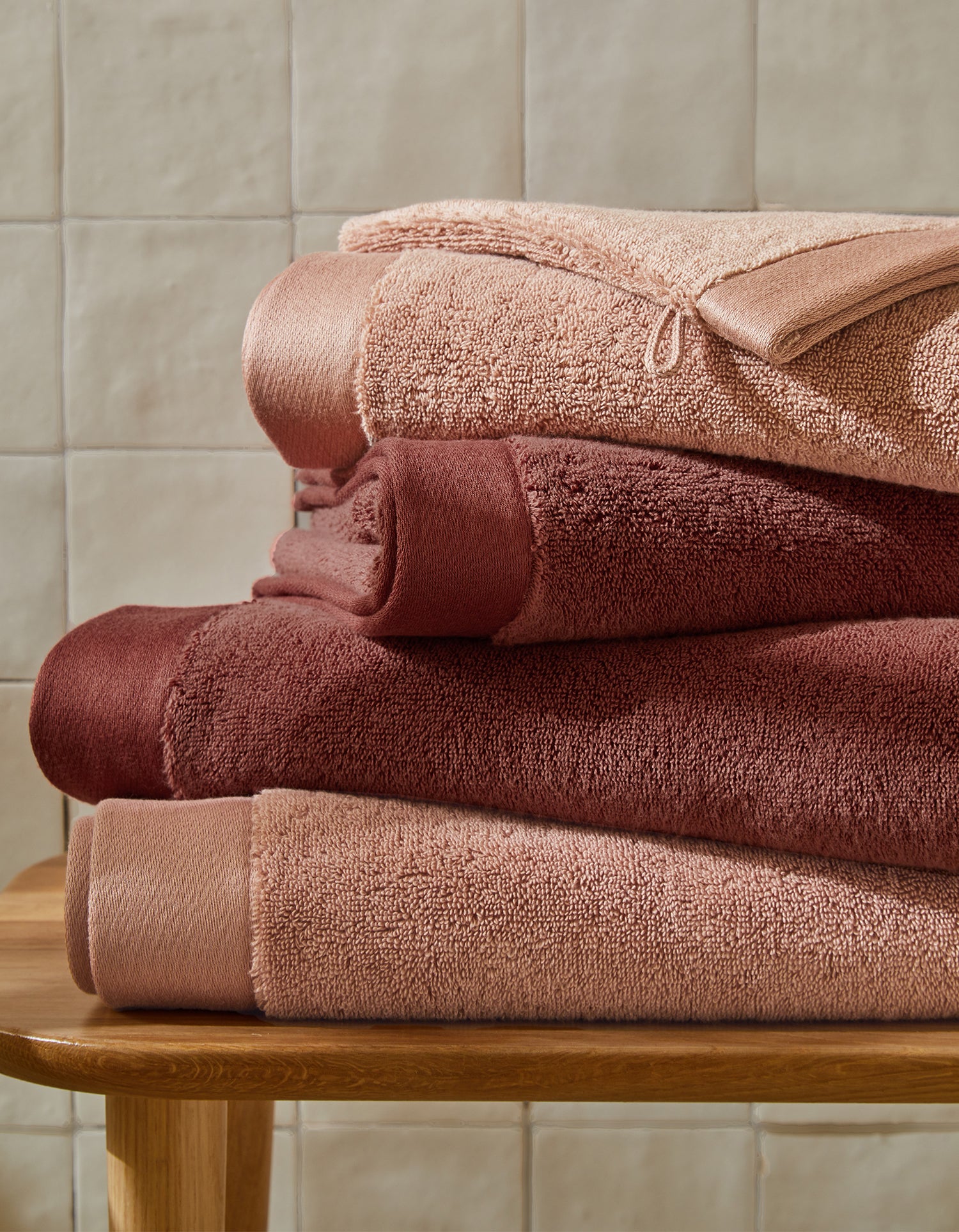 Serviette de bain moelleuse - Terracotta