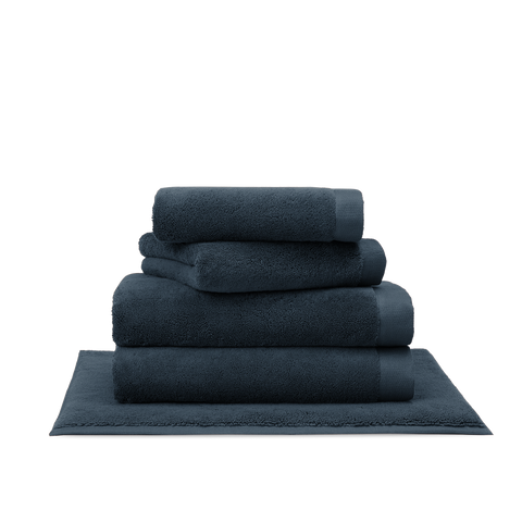Flauschiges Badeset - Tintenblau
