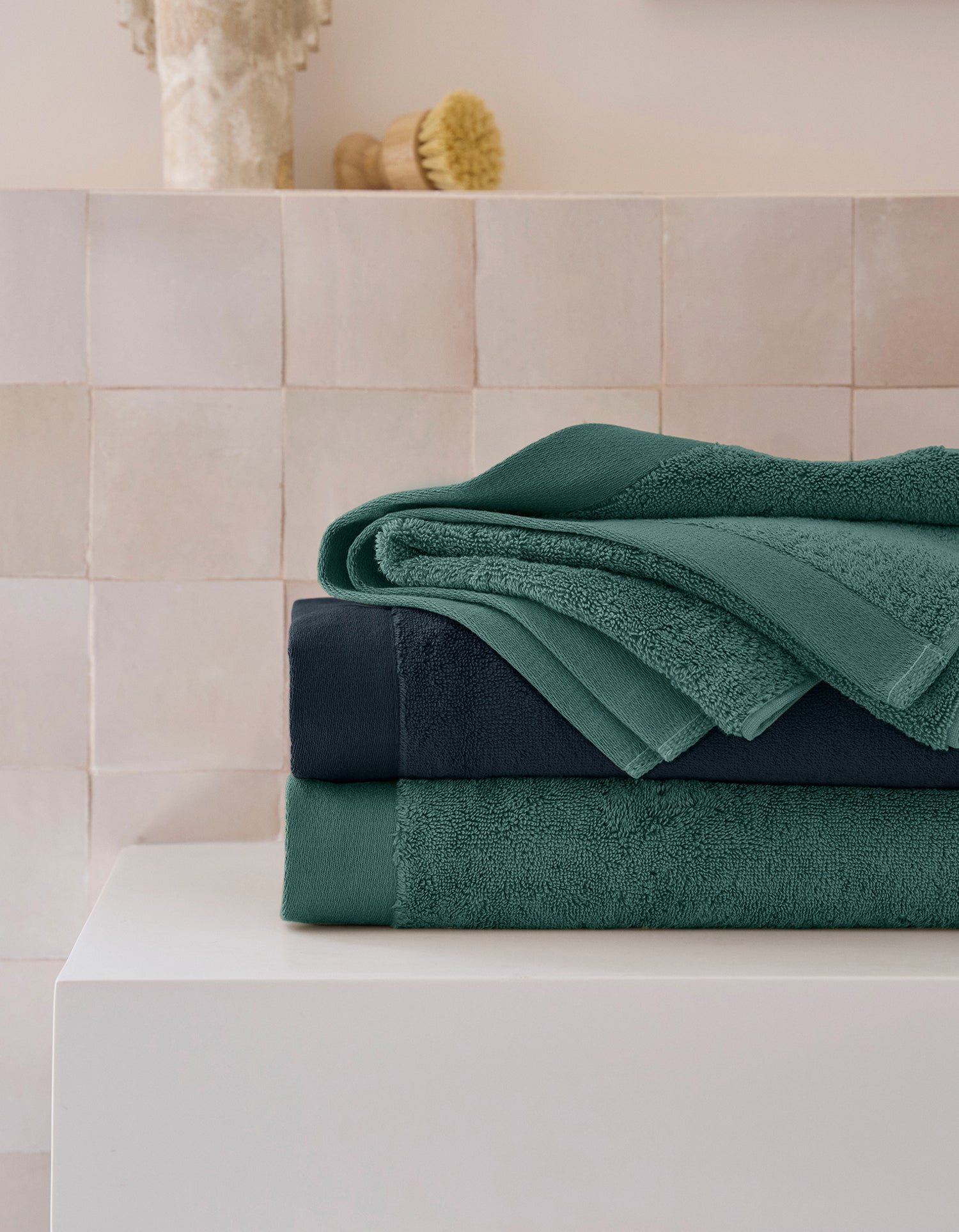 Serviette de bain moelleuse - Bleu Encre