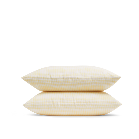Kussenslopen Katoengaas x2 - Gingham Pastel