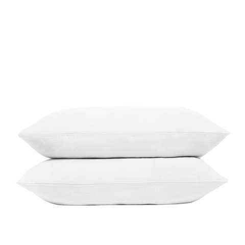 Federe x2 Lino lavato alla francese - Bianco
