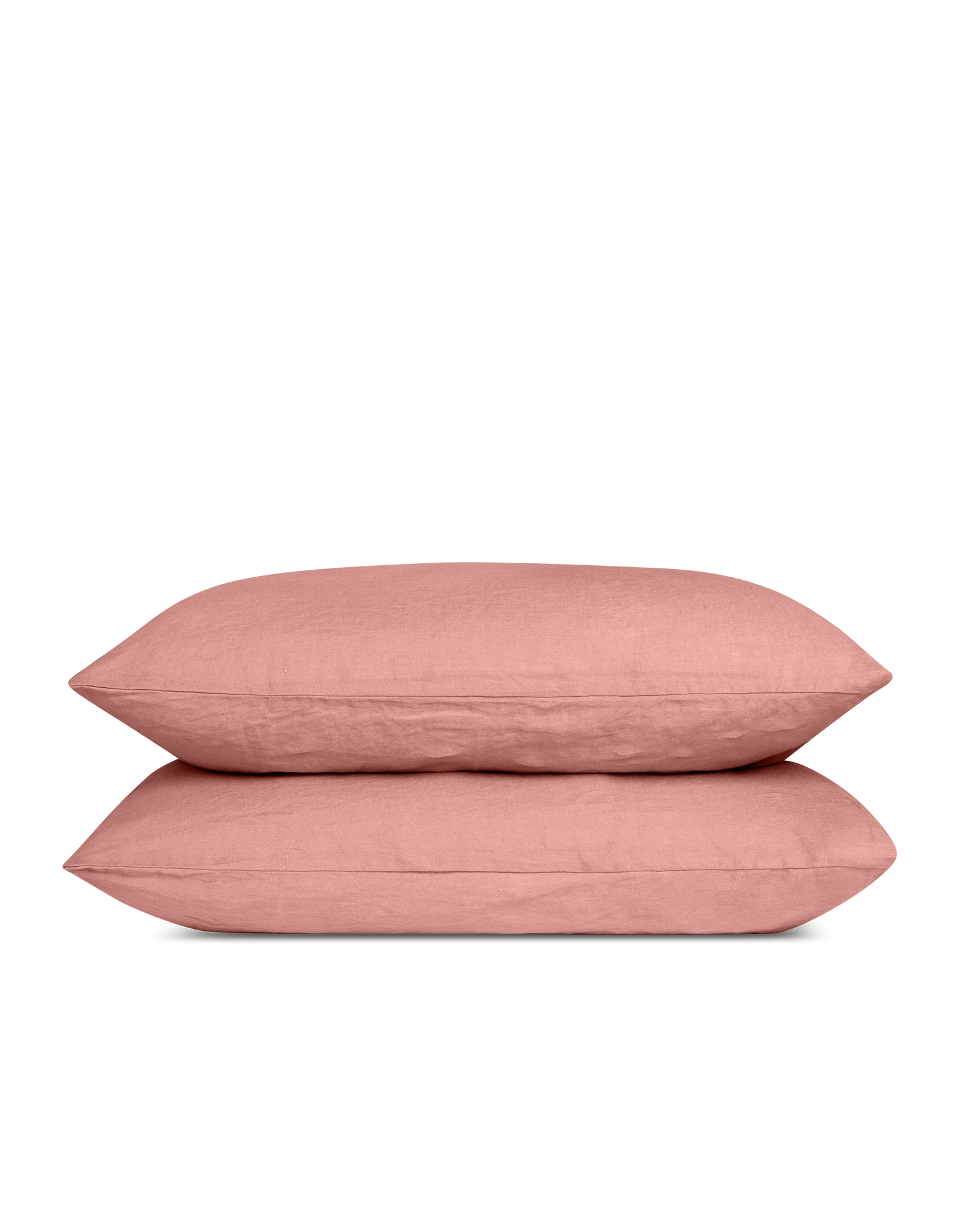 Taies d'oreiller Lin lavé français x2 - Juste Le Vieux Rose