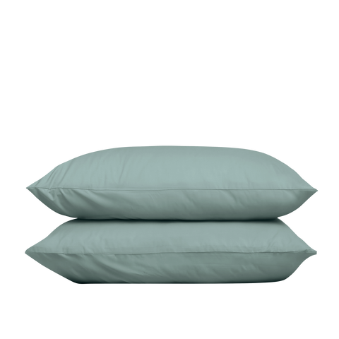 Satin Kissenbezüge 2x - Celadongrün