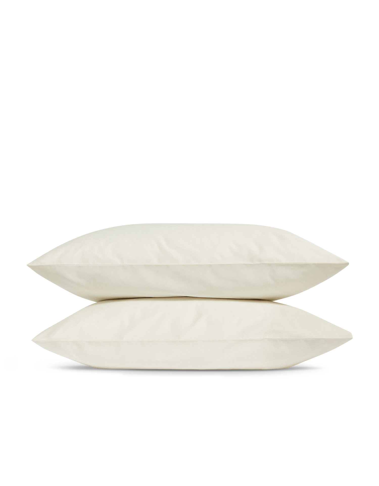 Satin Kissenbezüge 2x - Cremeweiss