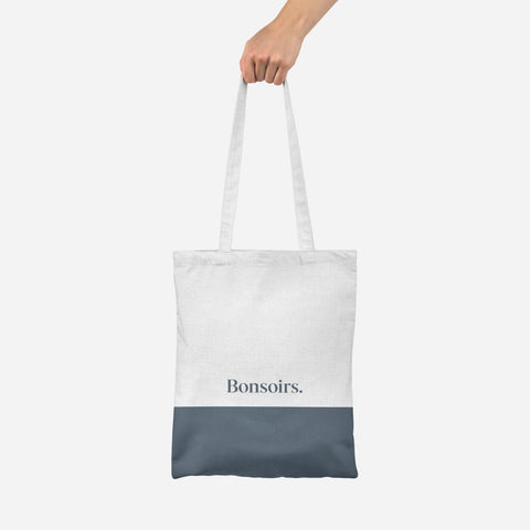 Tote Bag Small - Naturel/Bleu