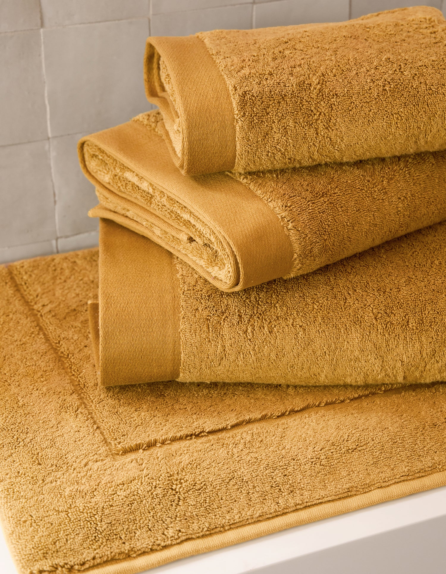 Serviette de bain moelleuse - Safran
