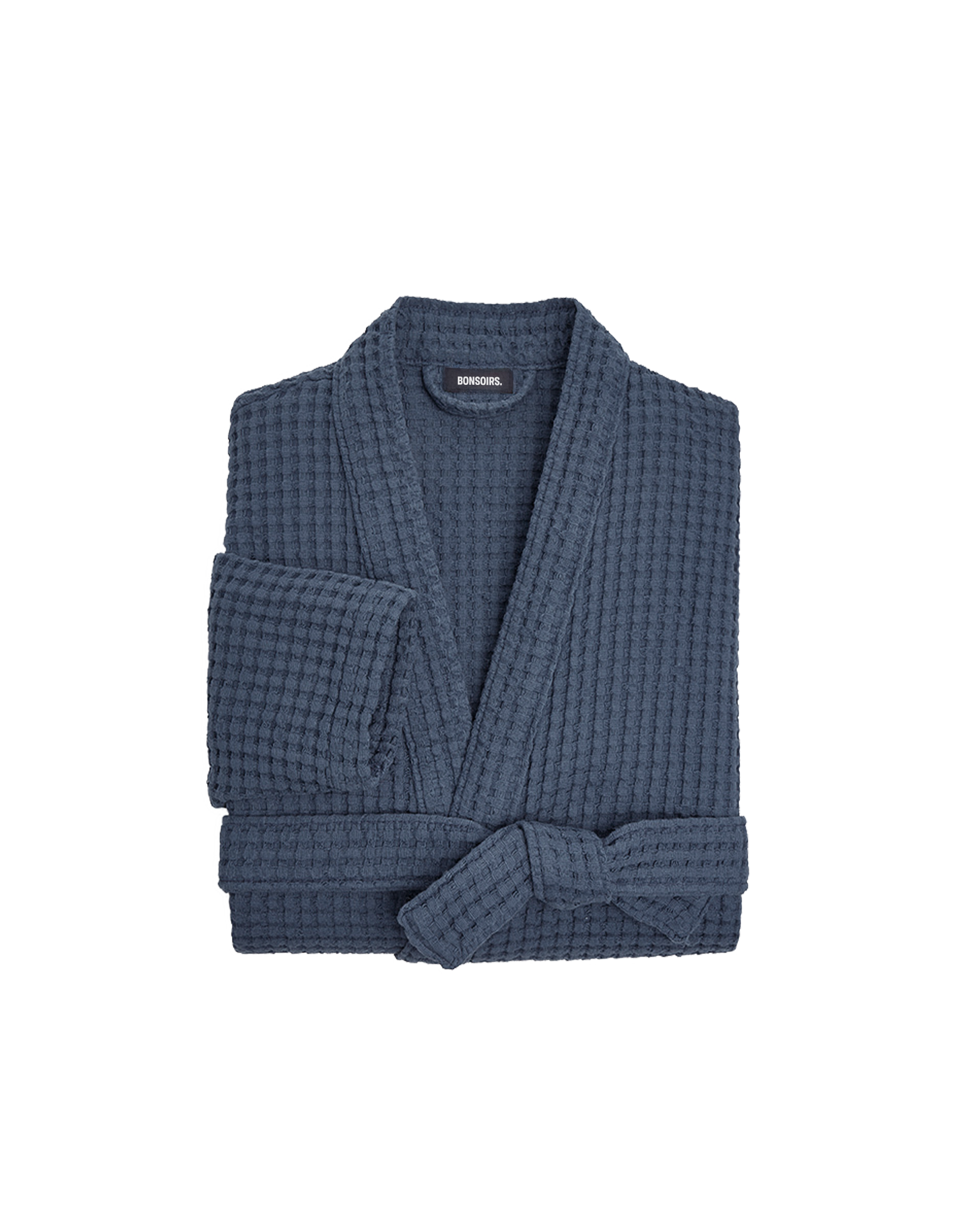 Bademantel Waffelpiqué - Blau