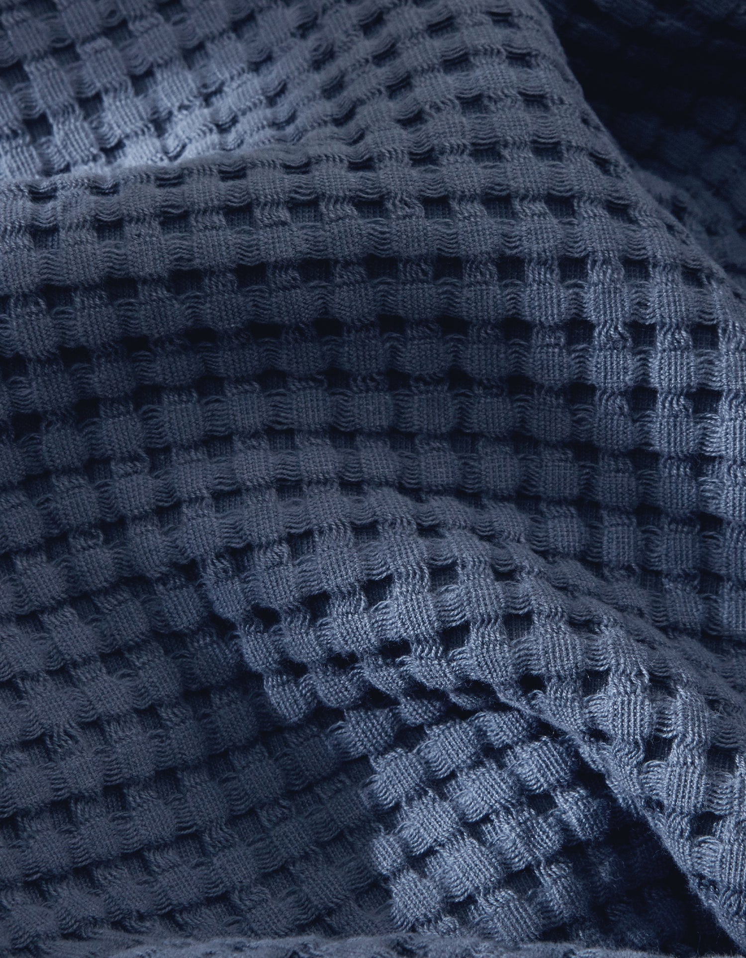 Bademantel Waffelpiqué - Blau