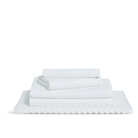 Waffelpiqué badeset - Weiss
