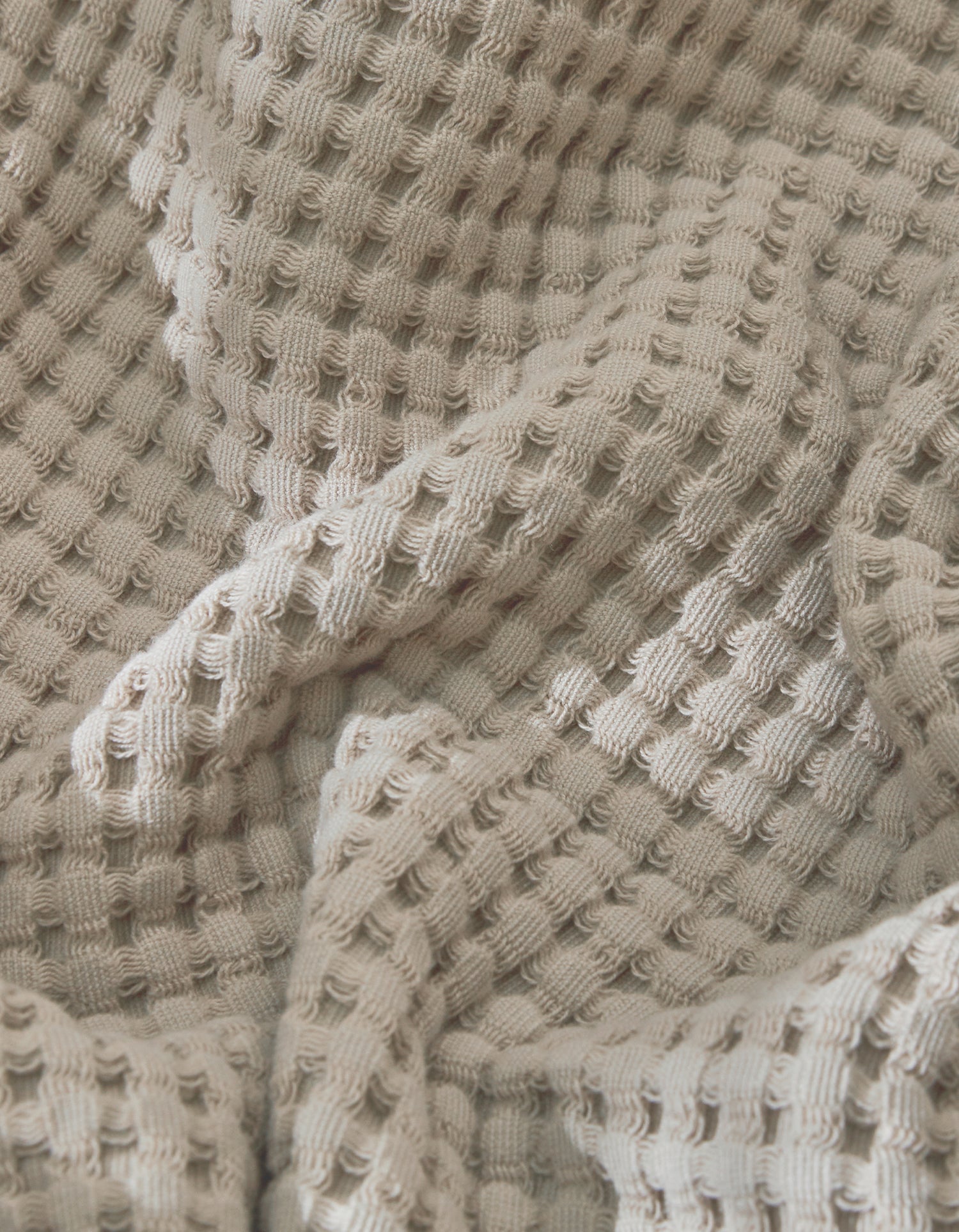 Serviette de bain Nid d'abeille - Sable