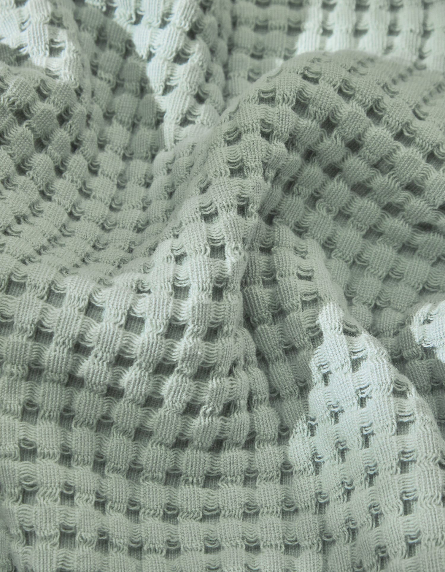 Serviette de bain Nid d'abeille - Vert Eau