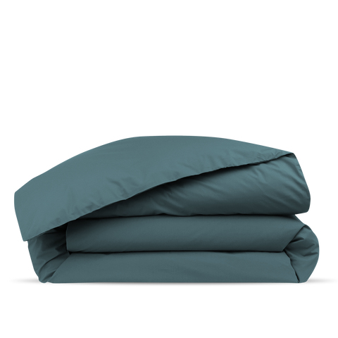 Housse de couette Percale de coton 120 fils - Bleu Pétrole