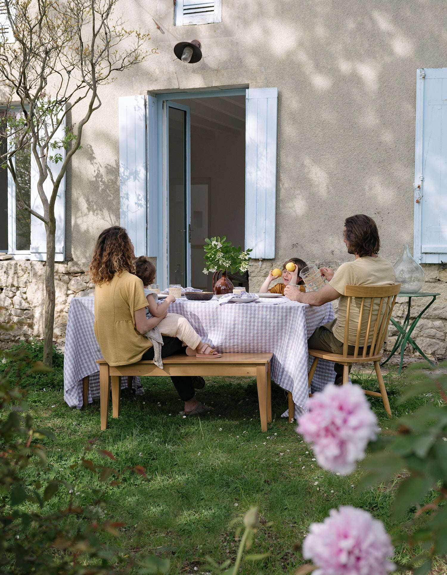 Tischdecke - Fliederfarben Gingham