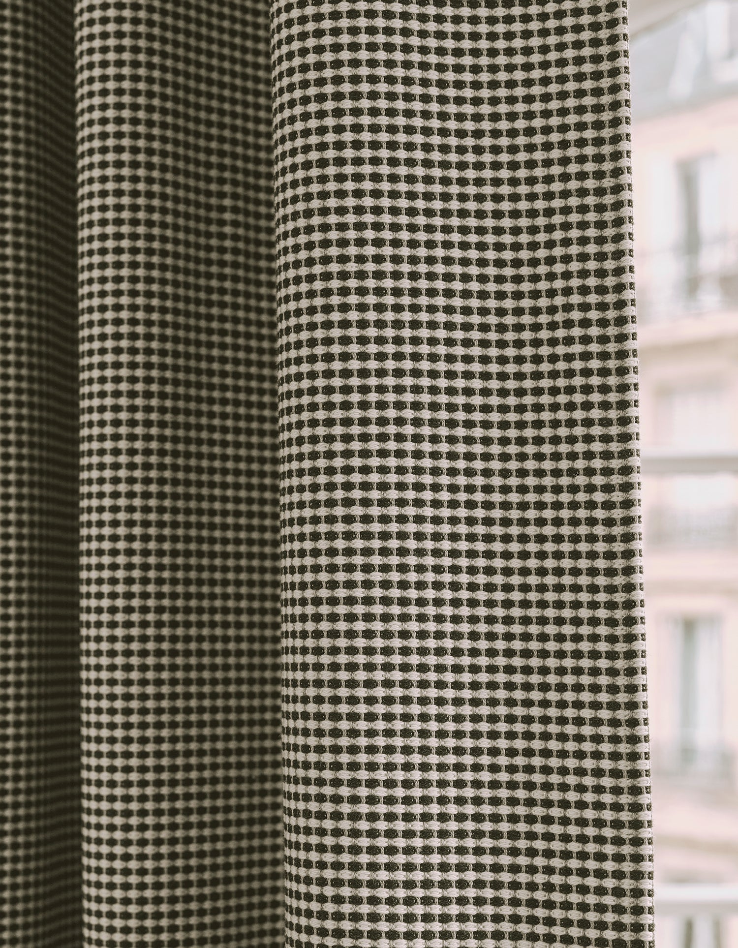Vorhang Windsor - Wollstoff - Khakifarben