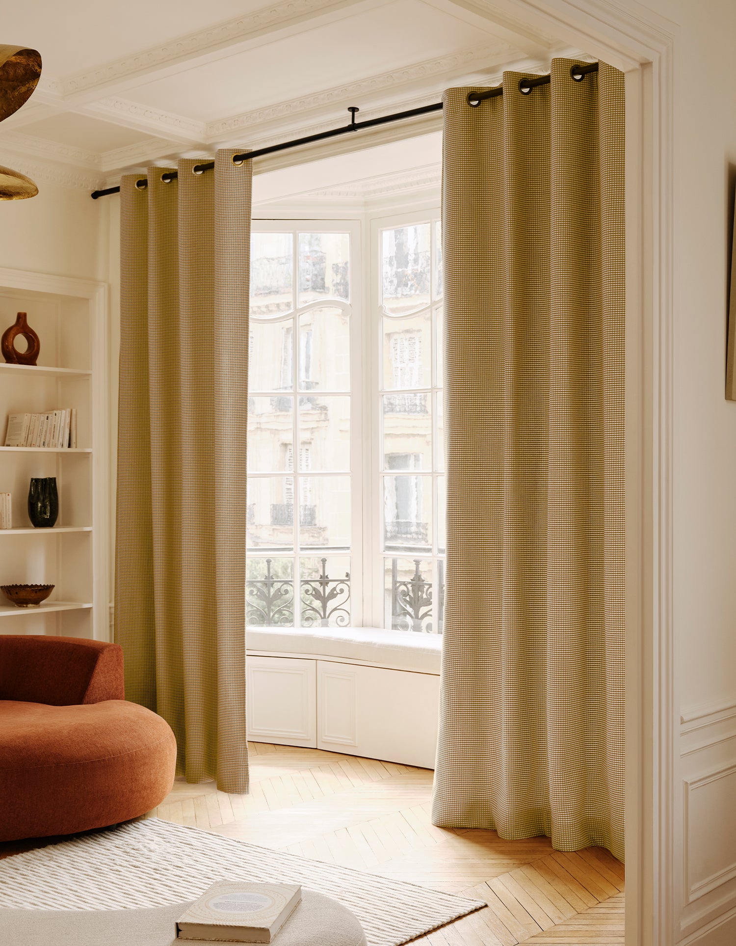 Gordijn Windsor - Wollen Stof - Geeloker